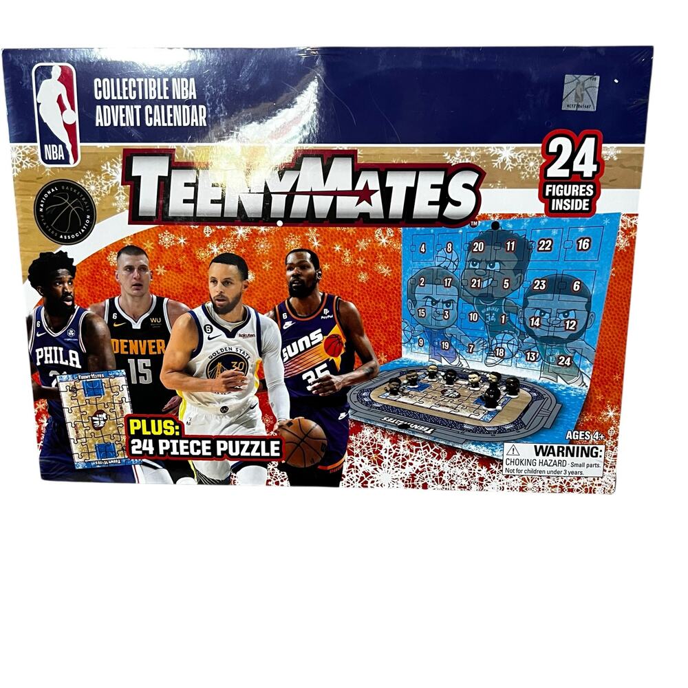 NBA Collectible Teenymates Advent Calendar Basketball 24 Figures Puzzle New